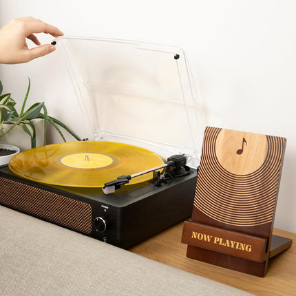 Wooden Vinyl Record Storage Rack Easy to Install for Record Vinyl Collection