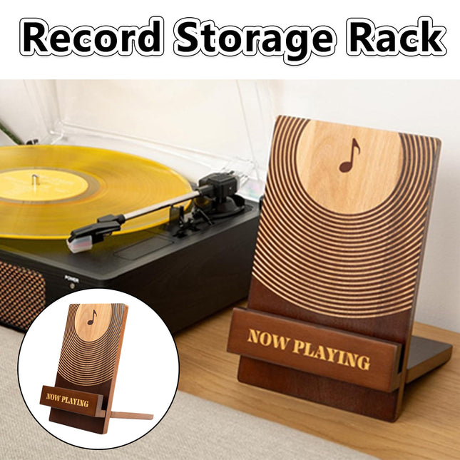 Wooden Vinyl Record Storage Rack Easy to Install for Record Vinyl Collection