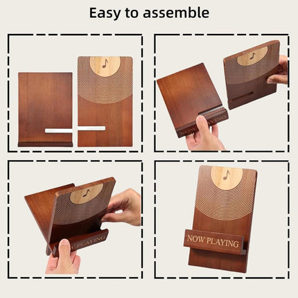 Wooden Vinyl Record Storage Rack Easy to Install for Record Vinyl Collection
