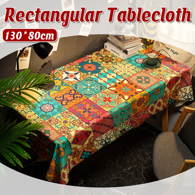 Rectangular Tablecloth Nordic Pattern Stain-Resistant for Dining