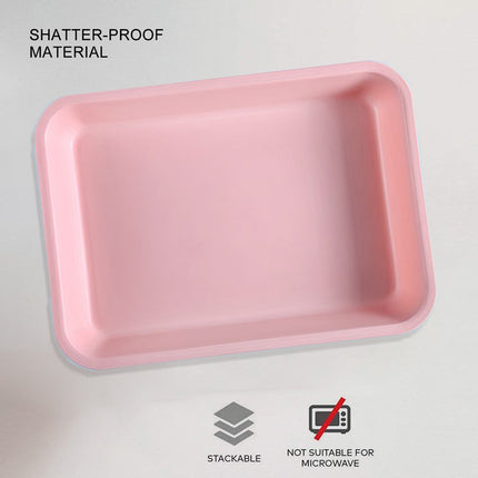 8PCS Rectangular Storage Tray Set Stackable Plastic Organiser for Home Office