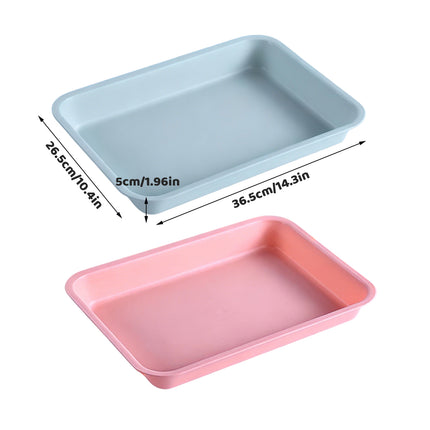 8PCS Rectangular Storage Tray Set Stackable Plastic Organiser for Home Office