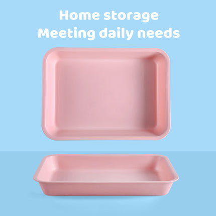 8PCS Rectangular Storage Tray Set Stackable Plastic Organiser for Home Office