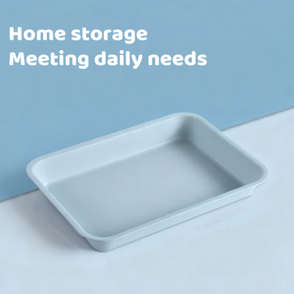 8PCS Rectangular Storage Tray Set Stackable Plastic Organiser for Home Office