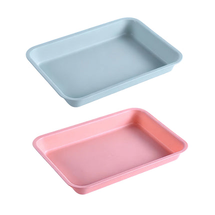 8PCS Rectangular Storage Tray Set Stackable Plastic Organiser for Home Office