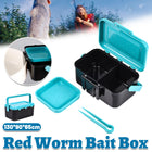 Handle Waist Hanging Live Bait Box Earthworm Clip Fishing Tackle Accessory Case