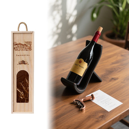 Wooden Wine Box Packaging Case Wooden Exquisite Durable for Wine Storge Organize