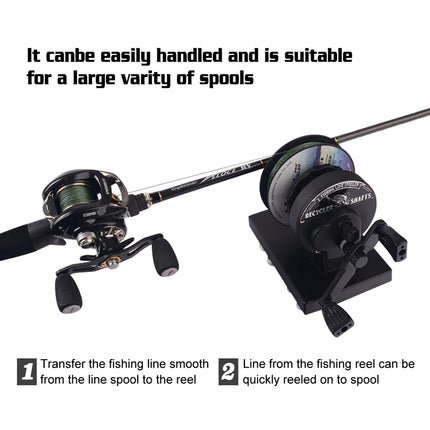 Fishing Line Spooler Line Winder Portable Reel Spool Spooling Station System Use