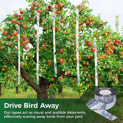 2PCS Garden Bird Repellent Tape Reflective Scare Ribbon 153m Crop Protection