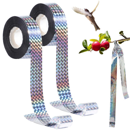 2PCS Garden Bird Repellent Tape Reflective Scare Ribbon 153m Crop Protection