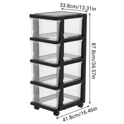 Removable Drawer Storage Cabinet with Wheels Durable for Bedroom Living Room