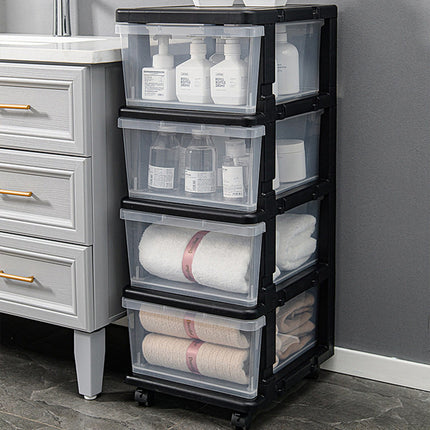 Removable Drawer Storage Cabinet with Wheels Durable for Bedroom Living Room
