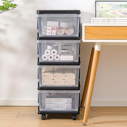 Removable Drawer Storage Cabinet with Wheels Durable for Bedroom Living Room