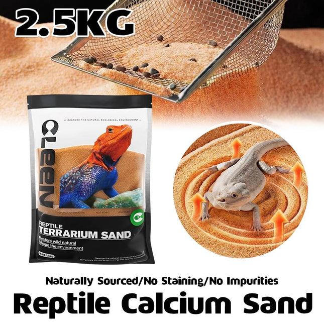 2.5kg Reptile Terrarium Calcium Sand Desert Substrate for Lizard Bearded Dragon