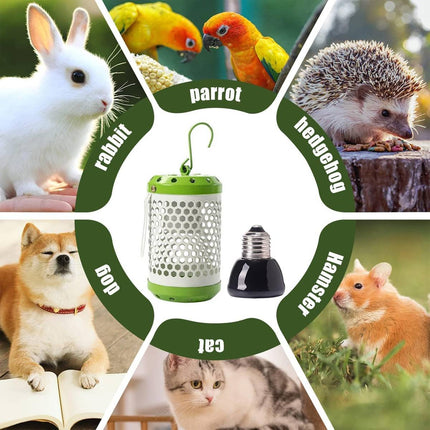 Reptile Ceramic Heater Lamp Anti Scald Cage AU Plug for Turtle Lizard Parrot