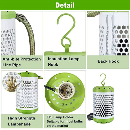 Reptile Ceramic Heater Lamp Anti Scald Cage AU Plug for Turtle Lizard Parrot