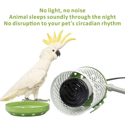 Reptile Ceramic Heater Lamp Anti Scald Cage AU Plug for Turtle Lizard Parrot