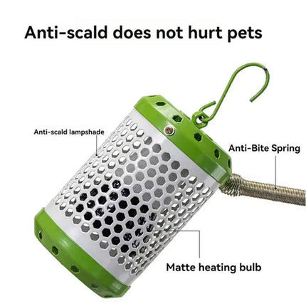Reptile Ceramic Heater Lamp Anti Scald Cage AU Plug for Turtle Lizard Parrot