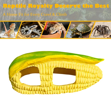 Corn Shape Reptile Hide Cave Terrarium Decoration Naturalistic Burrow Habitat