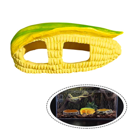 Corn Shape Reptile Hide Cave Terrarium Decoration Naturalistic Burrow Habitat