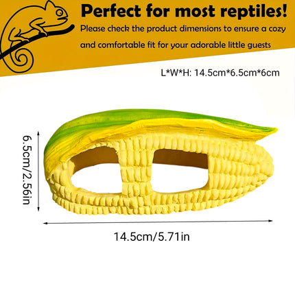 Corn Shape Reptile Hide Cave Terrarium Decoration Naturalistic Burrow Habitat