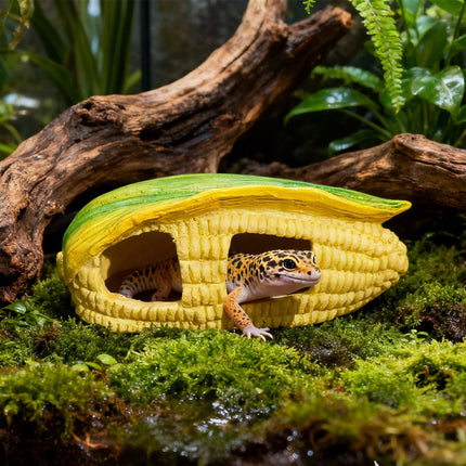 Corn Shape Reptile Hide Cave Terrarium Decoration Naturalistic Burrow Habitat