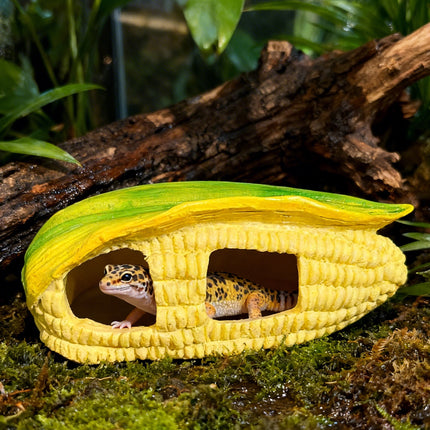 Corn Shape Reptile Hide Cave Terrarium Decoration Naturalistic Burrow Habitat