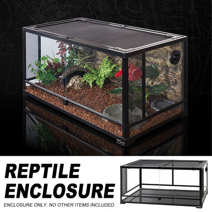 Reptile Terrarium Habitat Enclosure With Scenery Tank Lizard Snake Amphibian