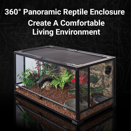 Reptile Terrarium Habitat Enclosure With Scenery Tank Lizard Snake Amphibian