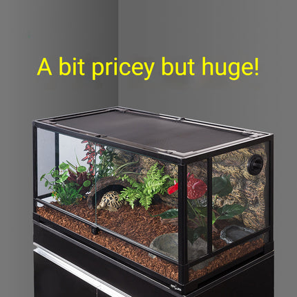 Reptile Terrarium Habitat Enclosure With Scenery Tank Lizard Snake Amphibian