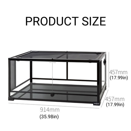 Reptile Terrarium Habitat Enclosure With Scenery Tank Lizard Snake Amphibian