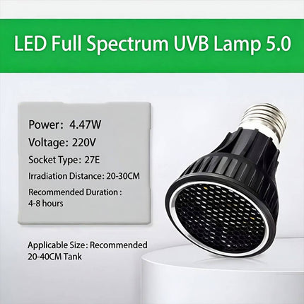 Reptile Full Spectrum UVA UVB Lamp Basking Bulb Lizard Turtle Sunlight Daylight