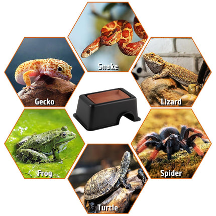 Reptile Humidifier Cave Concealment Box With Water Trough For Lizards Geckos