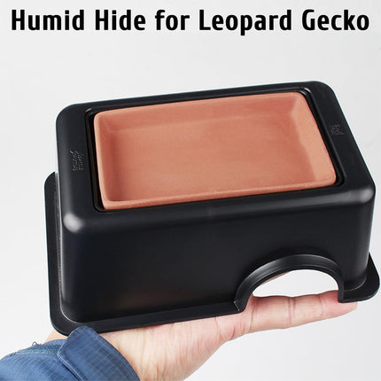 Reptile Humidifier Cave Concealment Box With Water Trough For Lizards Geckos