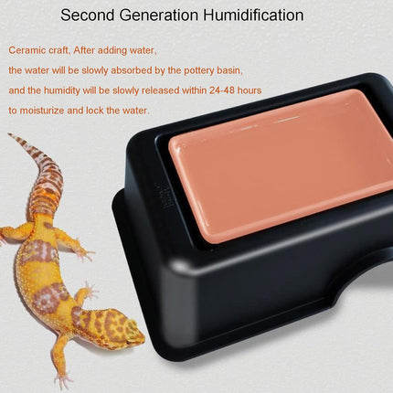 Reptile Humidifier Cave Concealment Box With Water Trough For Lizards Geckos