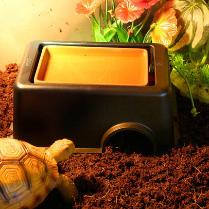 Reptile Humidifier Cave Concealment Box With Water Trough For Lizards Geckos