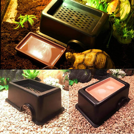 Reptile Humidifier Cave Concealment Box With Water Trough For Lizards Geckos