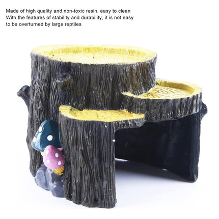 Resin Reptile Terrace Basking Platform Tortoise Hide Cave Terrarium Decor