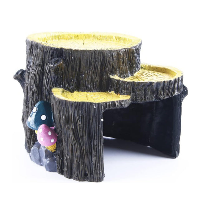 Resin Reptile Terrace Basking Platform Tortoise Hide Cave Terrarium Decor
