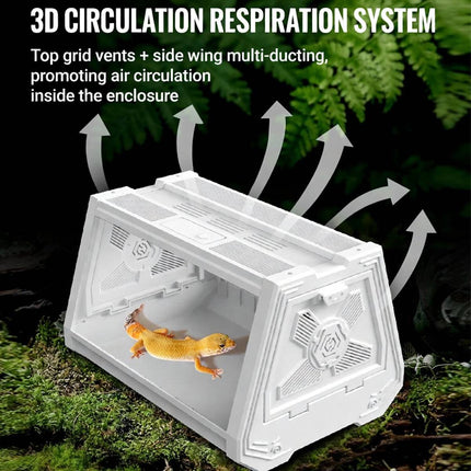White Sci Fi Desktop Reptile Habitat Terrarium 35cm