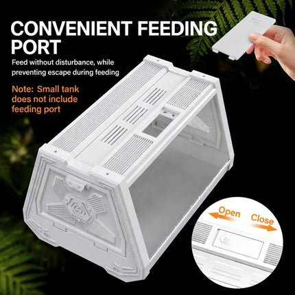 White Sci Fi Desktop Reptile Habitat Terrarium 35cm