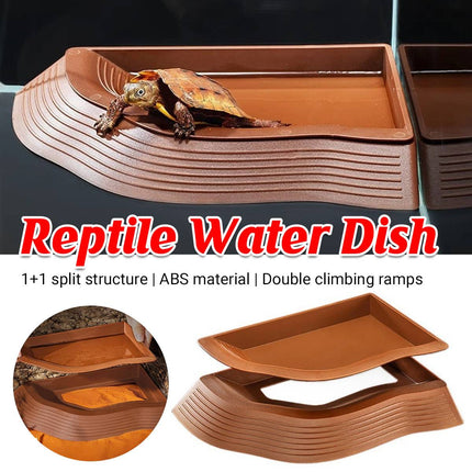 Reptile Habitat Lizard Snake Gecko Frog Terrarium Water Feeding Dish Bowl Decor