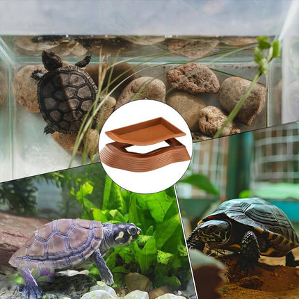 Reptile Habitat Lizard Snake Gecko Frog Terrarium Water Feeding Dish Bowl Decor