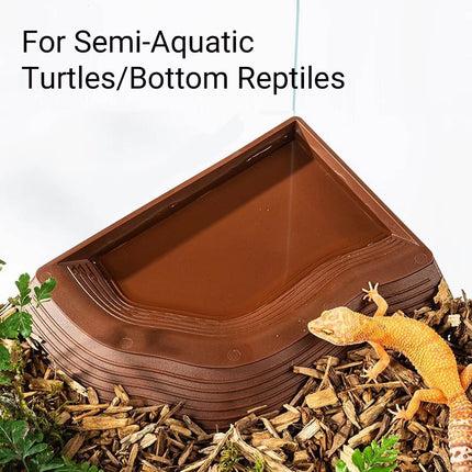 Reptile Habitat Lizard Snake Gecko Frog Terrarium Water Feeding Dish Bowl Decor