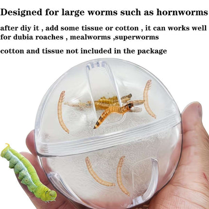 Clear Reptile Feeding Ball Slow Feeder Toy 8cm