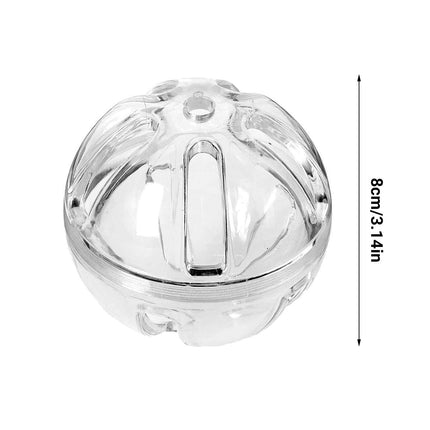 Clear Reptile Feeding Ball Slow Feeder Toy 8cm