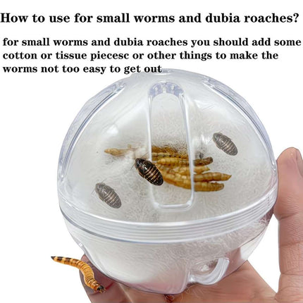Clear Reptile Feeding Ball Slow Feeder Toy 8cm