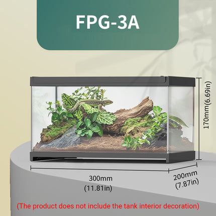 Climbing Pet Tank Transparent Glass Terrarium with Ventilation Mesh Durable