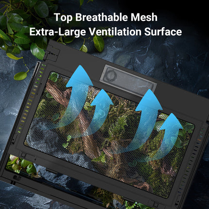 Climbing Pet Tank Transparent Glass Terrarium with Ventilation Mesh Durable