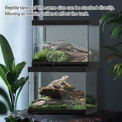 Climbing Pet Tank Transparent Glass Terrarium with Ventilation Mesh Durable